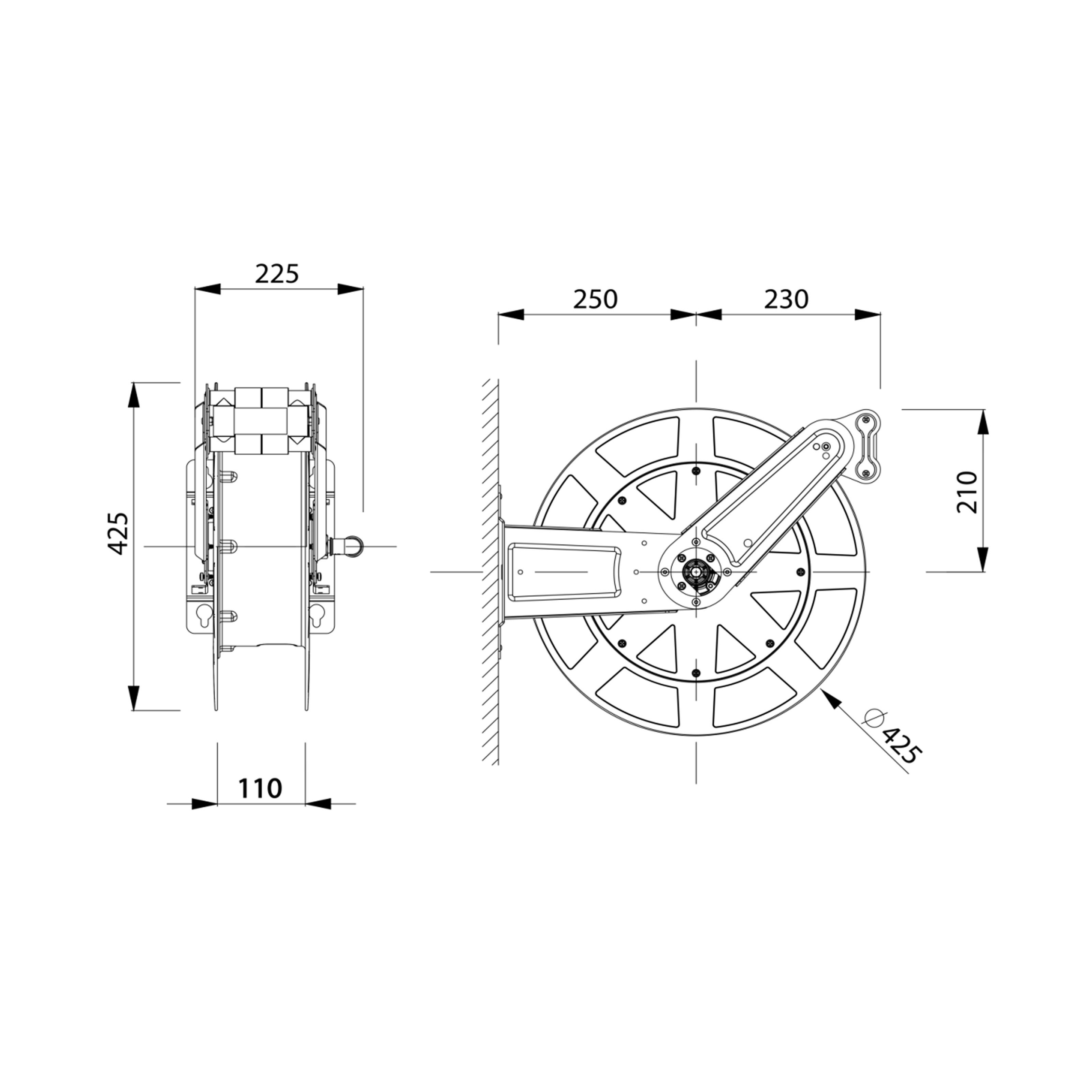8474 Heavy-Duty Oil Hose Reel