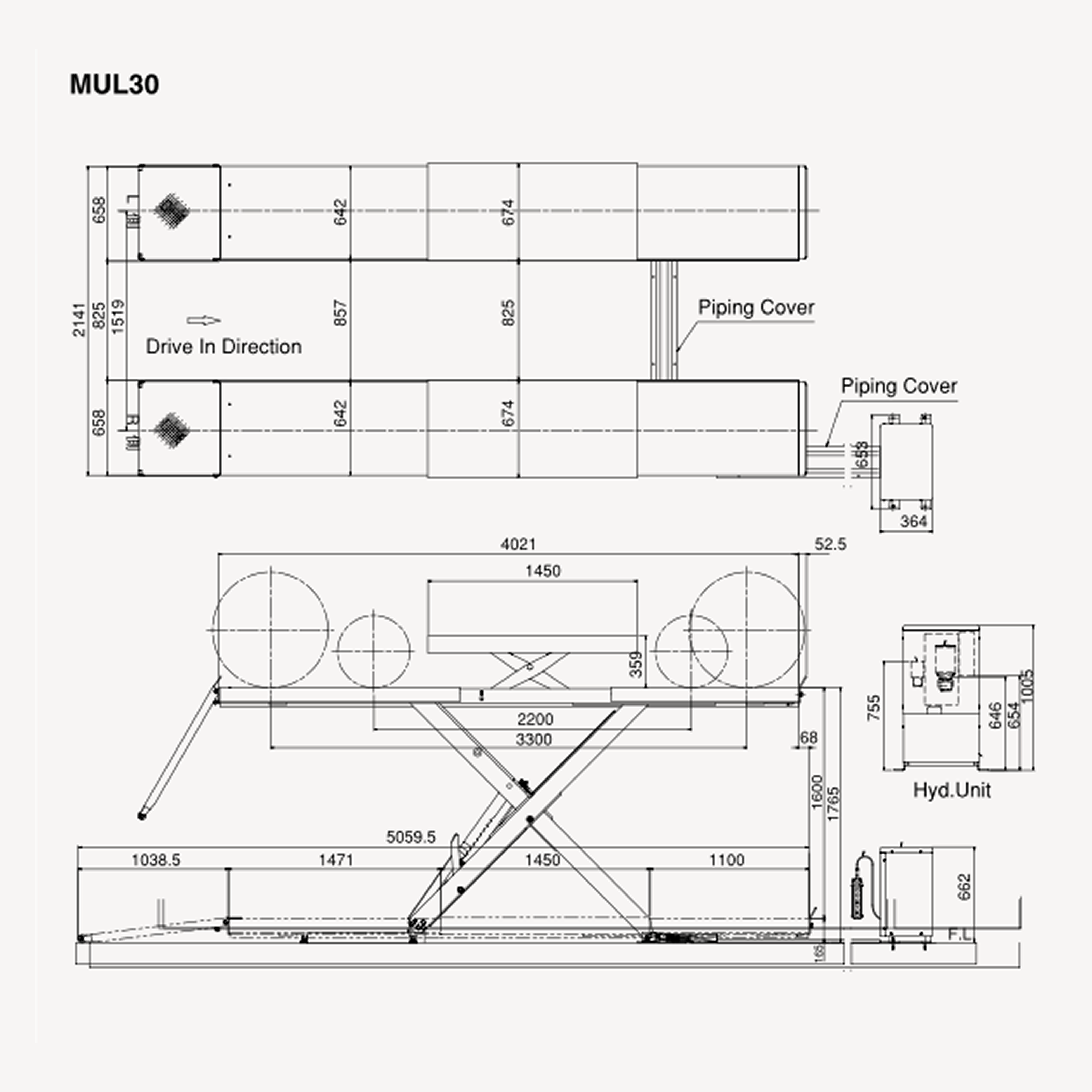 MUL30 Super Low Series with Aux Lift