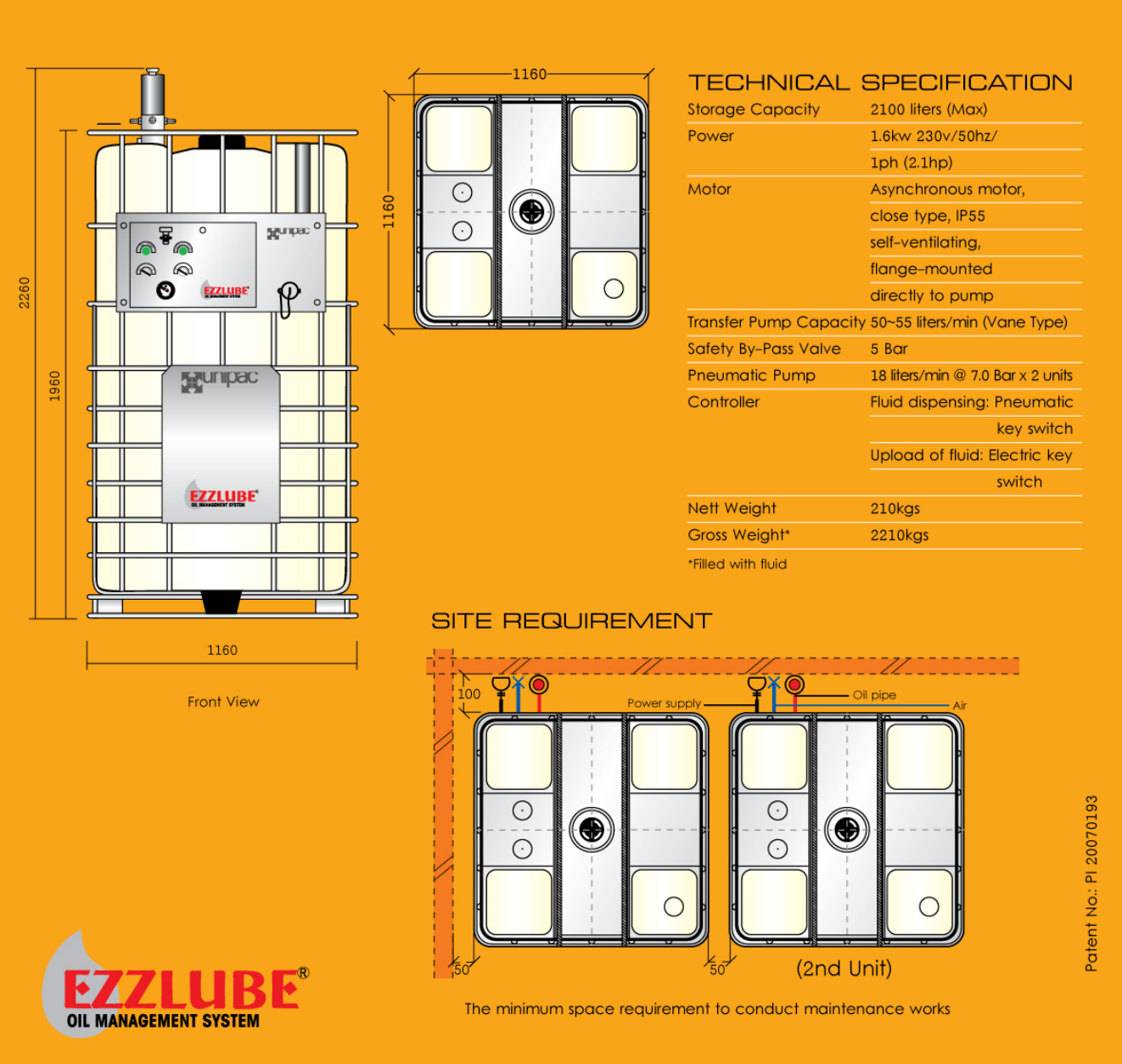 New Oil EZZLube Bulk Oil Management System